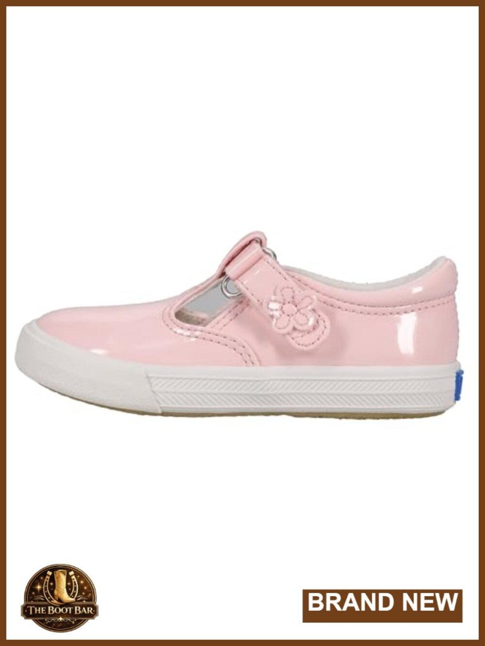 Girls Daphne T-Strap Flats Synthetic Upper Hook & Loop Cushioned